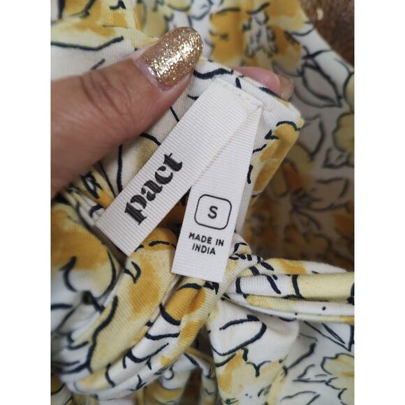 Pact Yellow Floral Midi Dress - Picture 12 of 15